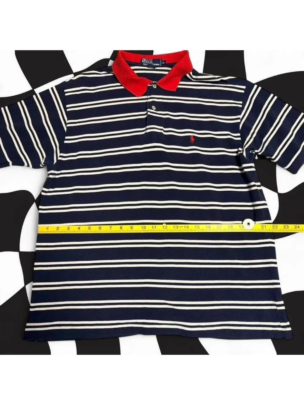 Vintage Polo Ralph Lauren navy striped polo shirt